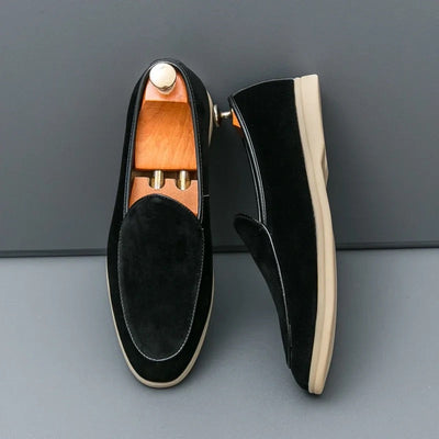 Men's Suede Loafers with Cushioned EVA Insole