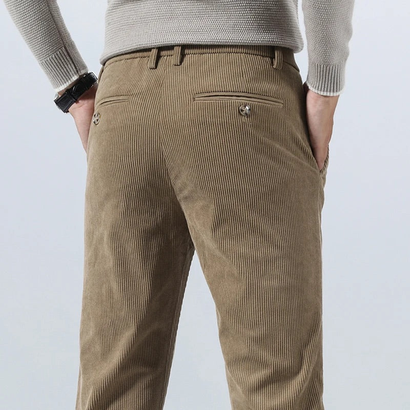 Men's Tailored-Fit Wide-Wale Corduroy Trousers