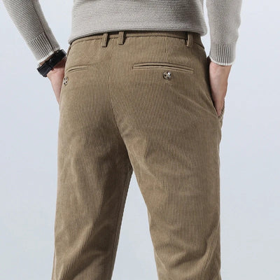 Men's Tailored-Fit Wide-Wale Corduroy Trousers