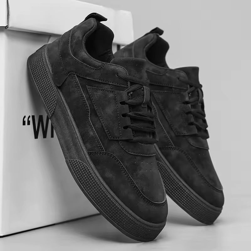 Men Suede Sneakers with Cushioned Insole and Breathable Design