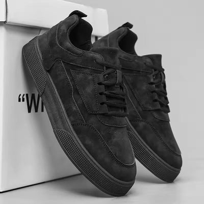 Men Suede Sneakers with Cushioned Insole and Breathable Design