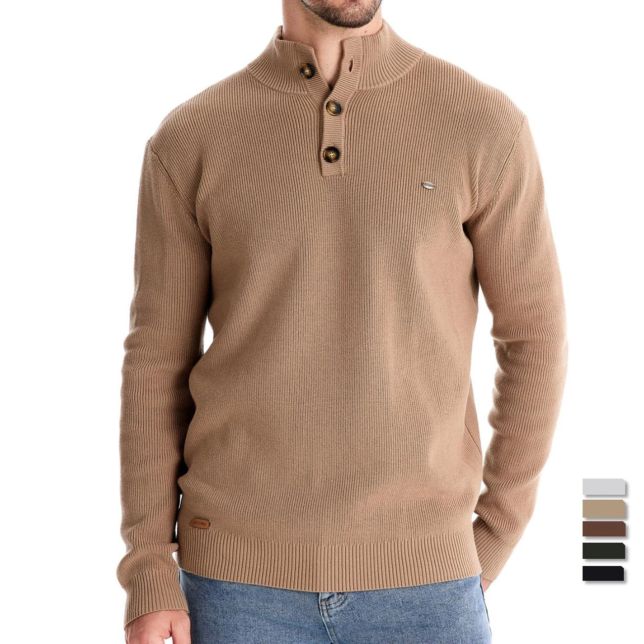 The Kingston Button Sweater