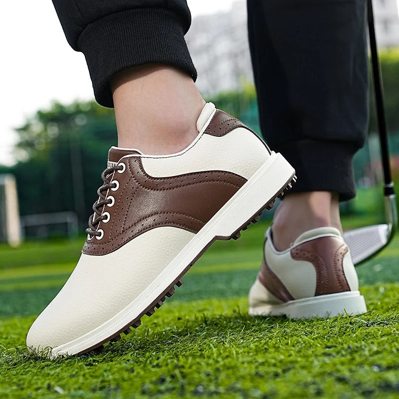 Men's Golf Sneakers with Added EVA Cushioning and Non-Slip Traction Sole