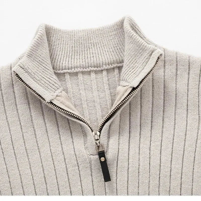 OSLO High Collar Half Zip Sweater