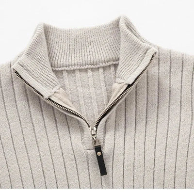 OSLO High Collar Half Zip Sweater