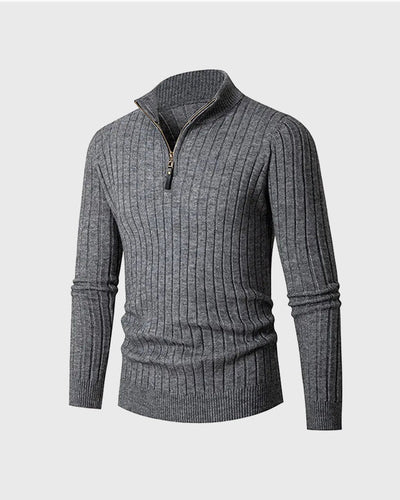 OSLO High Collar Half Zip Sweater