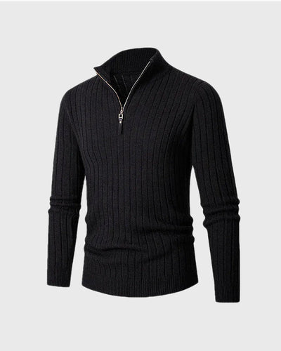 OSLO High Collar Half Zip Sweater