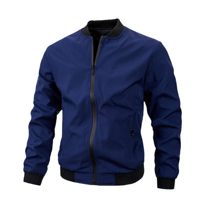 Men Autumn Jacket Regular Fit With Side Pockets And Straight Hem
