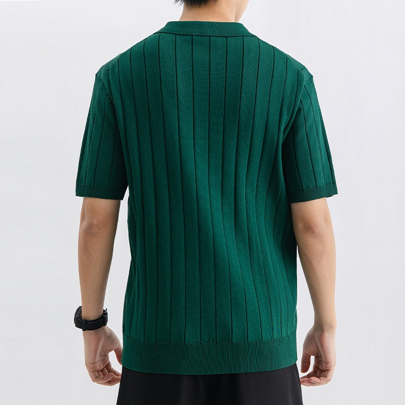 Men Summer Short Sleeve Breathable Relaxed Fit Sweater