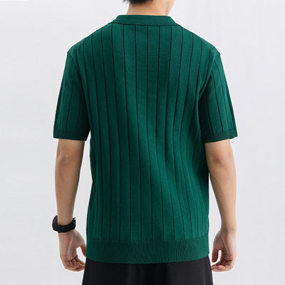 Men Summer Short Sleeve Breathable Relaxed Fit Sweater