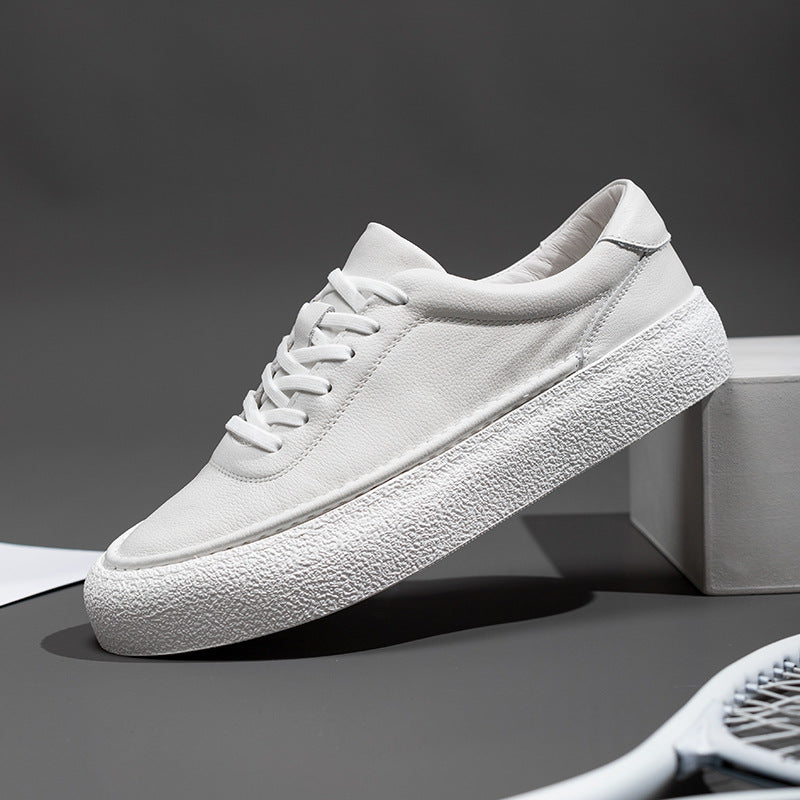 Male Spring Low-Top Shoes with Breathable Cloth Upper, Pigskin Lining, and Rubber Sole