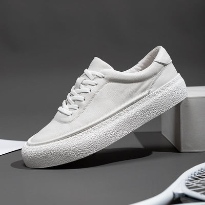 Male Spring Low-Top Shoes with Breathable Cloth Upper, Pigskin Lining, and Rubber Sole