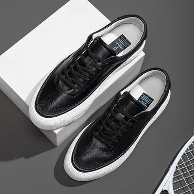 Male Spring Low-Top Shoes with Breathable Cloth Upper, Pigskin Lining, and Rubber Sole