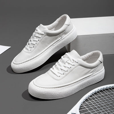 Male Spring Low-Top Shoes with Breathable Cloth Upper, Pigskin Lining, and Rubber Sole