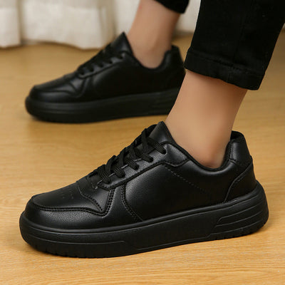 Male Spring Sports Shoes Breathable Artificial PU Upper Rubber Sole Lace-Up Closure Low-Top