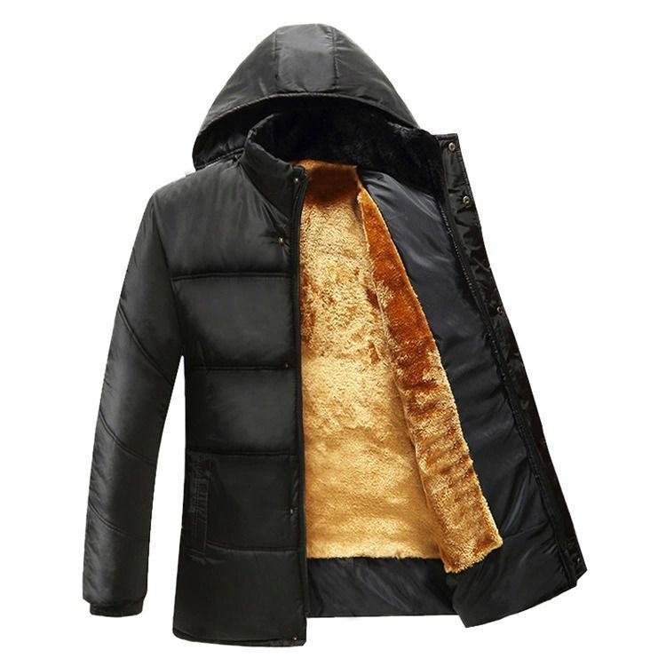 Men Winter Coat Thickened With Inner Lining And Flexible Sleeve Design
