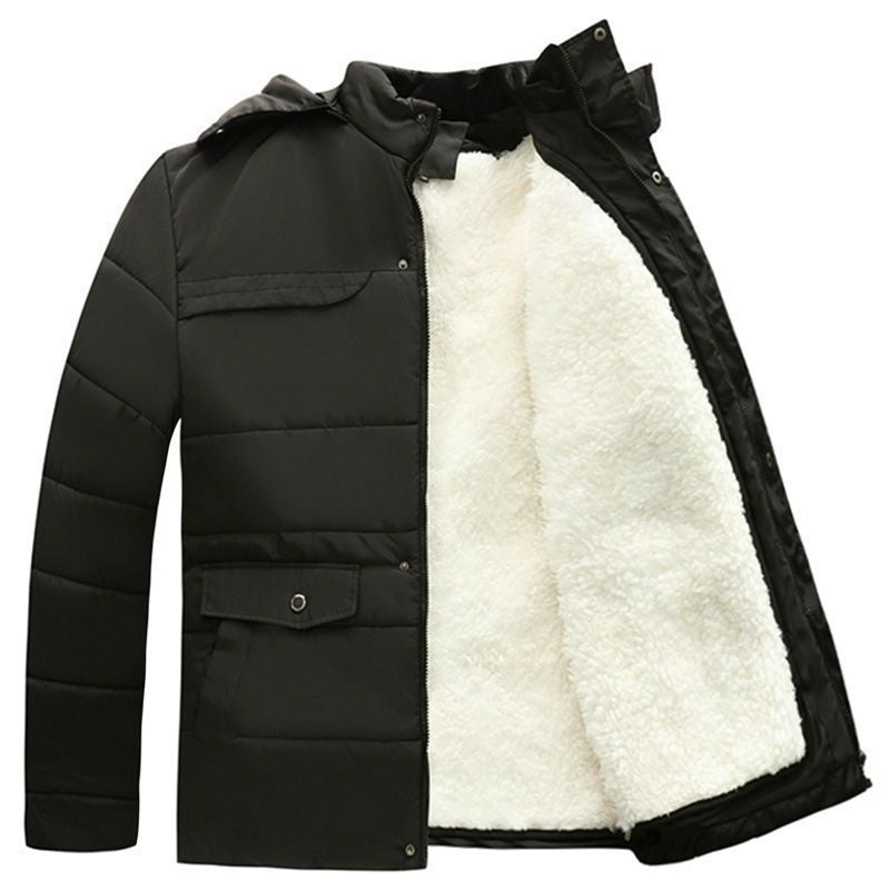 Men Winter Coat Thickened With Inner Lining And Flexible Sleeve Design