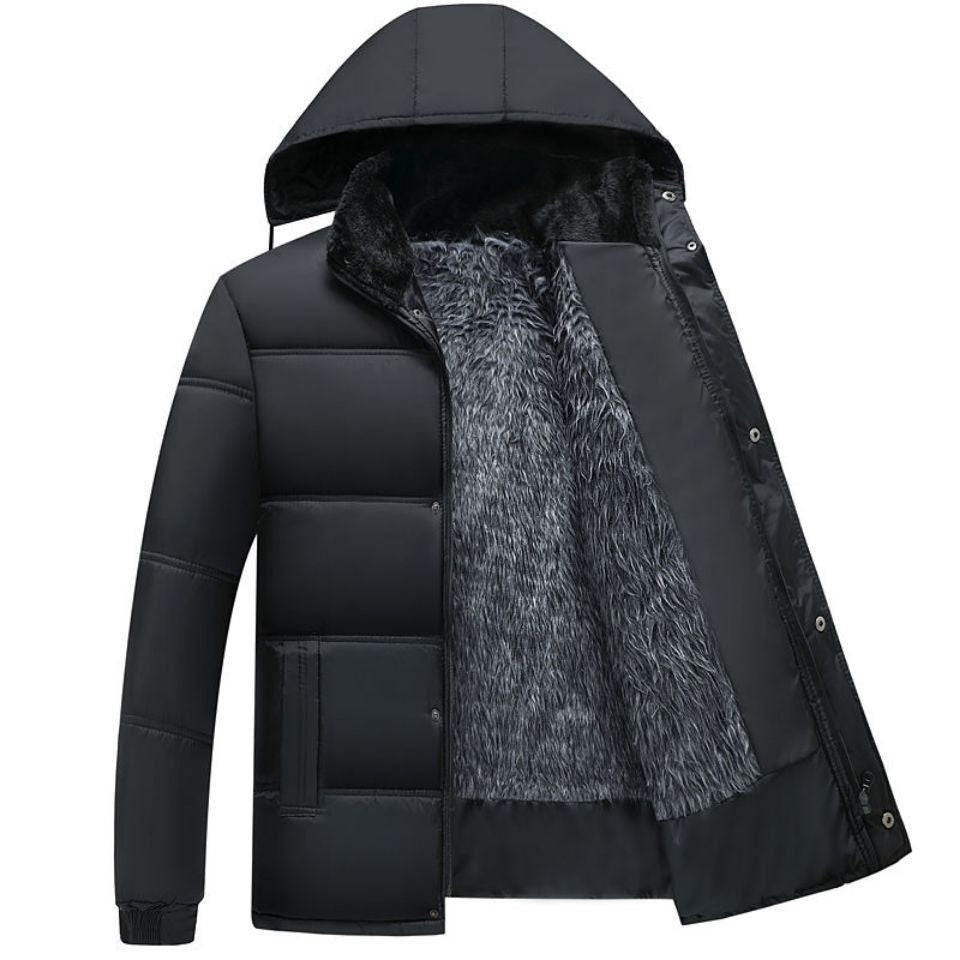 Men Winter Coat Thickened With Inner Lining And Flexible Sleeve Design