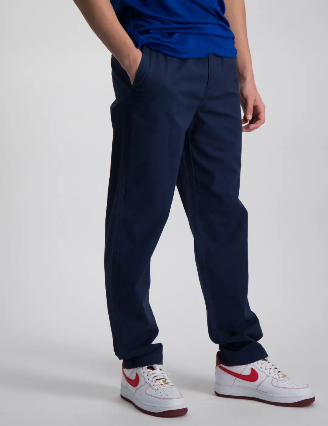Men's stretch chino pants in blue polo prepster – style and comfort guaranteed