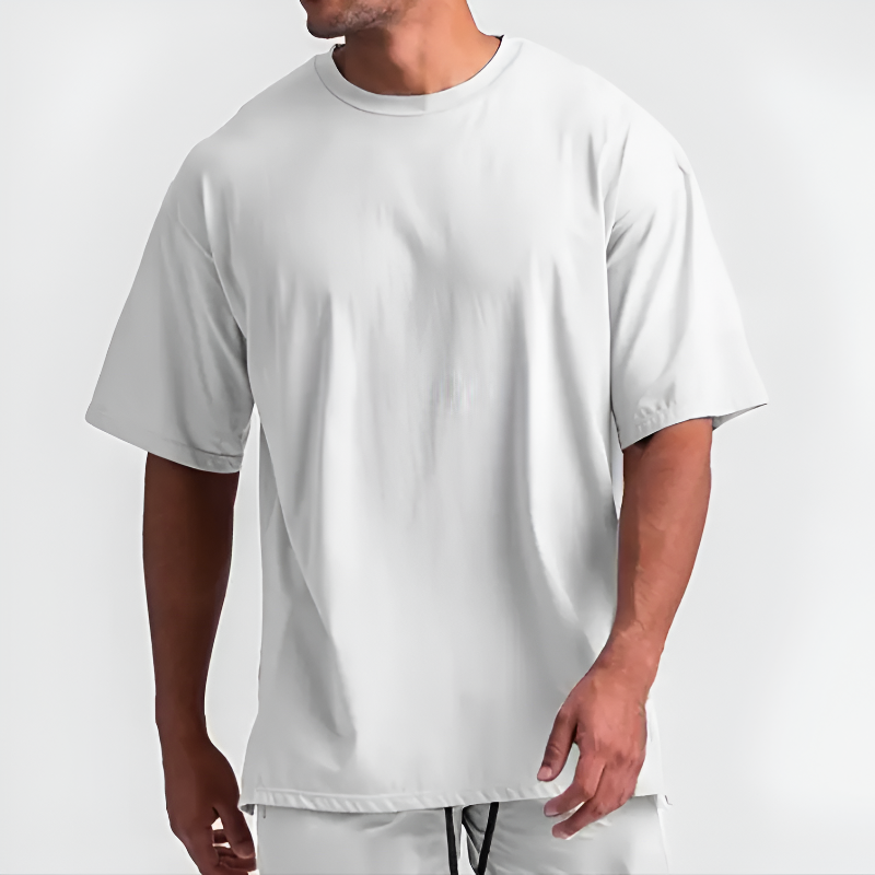 Men’s Oversized T-Shirt Crew Neck Short Sleeve Jersey Knit