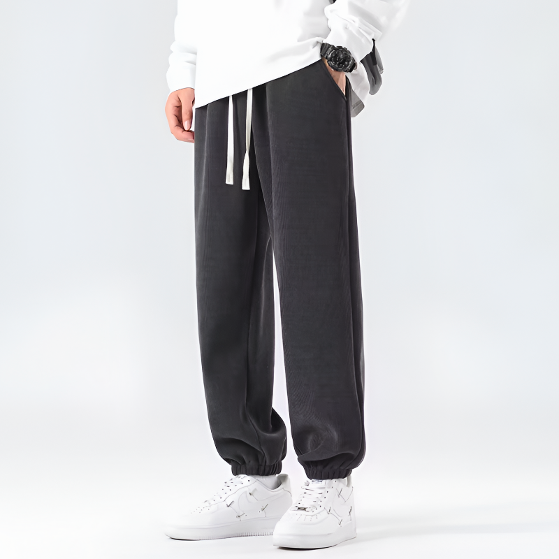 Men's Jersey Knit Joggers with Drawstring Waist