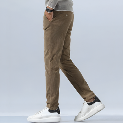 Men's Corduroy Trousers with Stretch and Italian Design