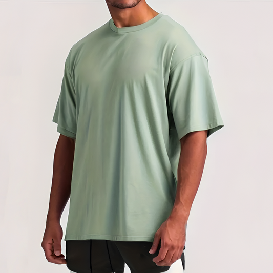 Men’s Oversized T-Shirt Crew Neck Short Sleeve Jersey Knit