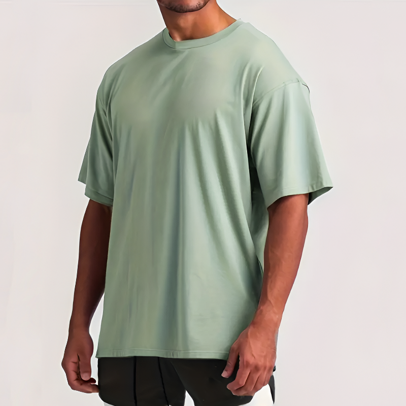 Men’s Oversized T-Shirt Crew Neck Short Sleeve Jersey Knit