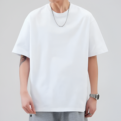 Men’s Oversized Shirt Ultra-Soft Jersey Knit with Dropped Shoulders and Fast-Drying Fabric