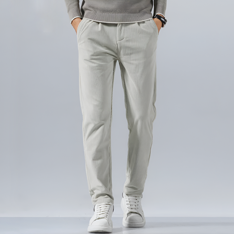 Men's Corduroy Trousers with Stretch and Italian Design