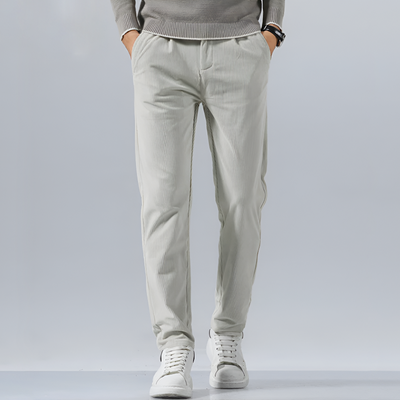 Men's Corduroy Trousers with Stretch and Italian Design