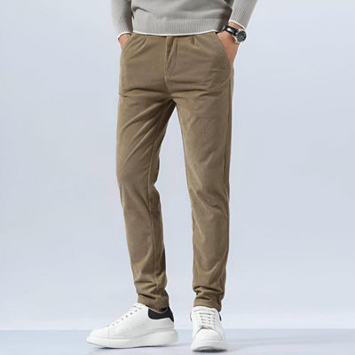 Men's Corduroy Trousers with Stretch and Italian Design