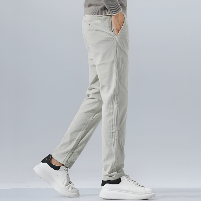 Men's Corduroy Trousers with Stretch and Italian Design