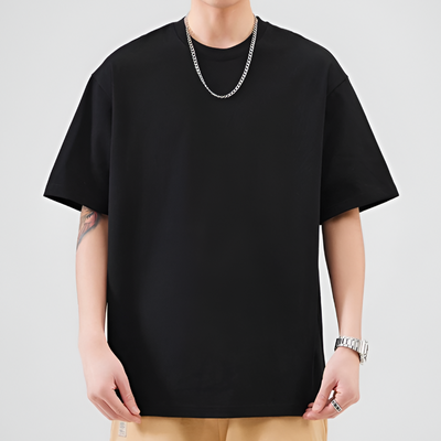 Men’s Oversized Shirt Ultra-Soft Jersey Knit with Dropped Shoulders and Fast-Drying Fabric