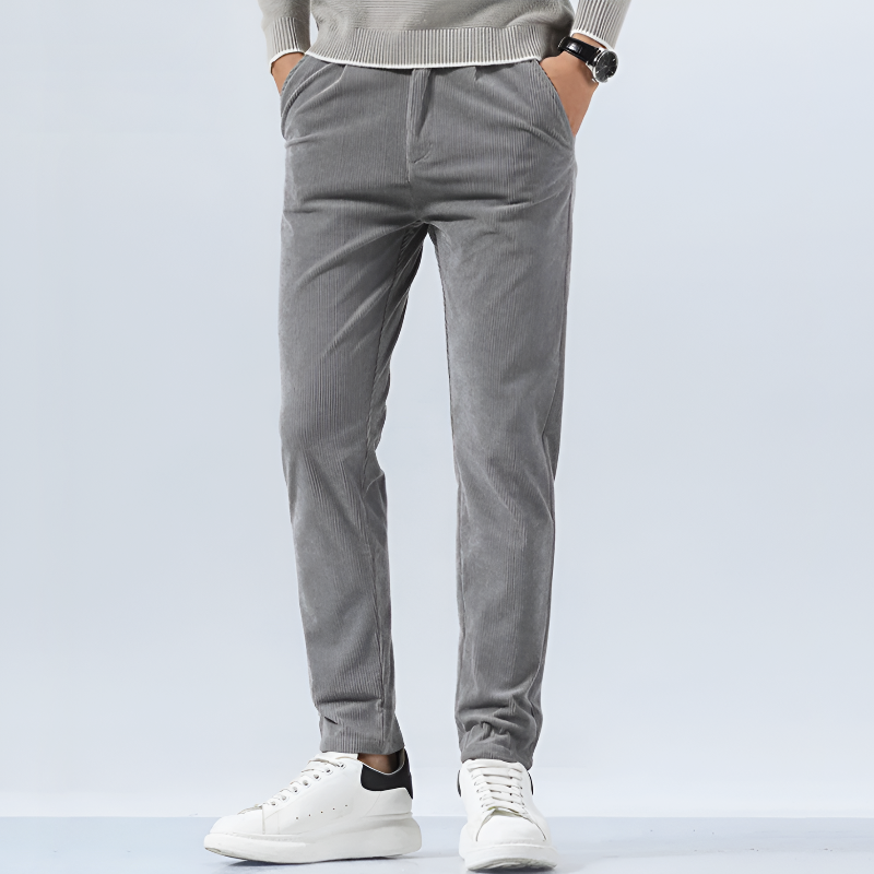 Men's Corduroy Trousers with Stretch and Italian Design