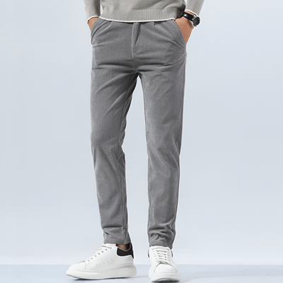 Men's Corduroy Trousers with Stretch and Italian Design